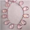 Image 1 : 129 CTS ROSE QUARTZ TEAR DROP STRAND 19x13 - 16x12 MM