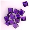 Image 1 : 4.40 CTS LOT OF SQUARE CUT AMETHYST 4x4 MM