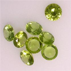2.30 CTS LOT OF ROUND PERIDOT 4 MM
