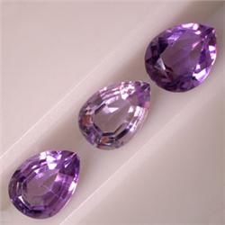 5 CTS LOT OF PEAR SHAPED AMETHYST 9x7 MM