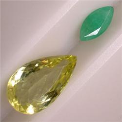 3.50 CTS MIXED LOT OF EMERALD AND CITRINE