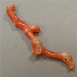 4 CTS FREE FORM NATURAL ITALIAN CORAL BRANCH 40x8 MM