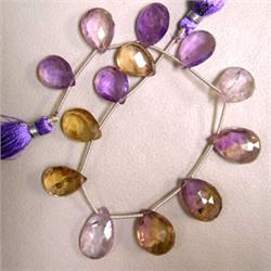 102 CTS AMETRINE TEAR DROP STRAND 16x12 MM