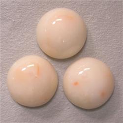 38 CTS LOT OF ROUND NATURAL ITALIAN CORAL CABOCHON 16 MM