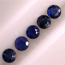 1.20 CTS LOT OF ROUND BLUE SAPPHIRES 3.5 MM