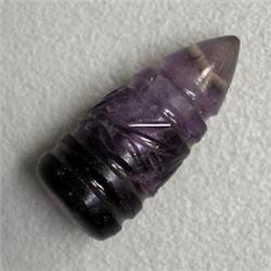7.90 CTS CARVED AMETHYST BRIOLETTE 18x8 MM