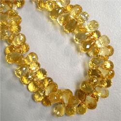 201 CTS CITRINE BRIOLETTE STRAND 10x7 MM