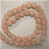 Image 1 : 8 MM CARVED ROSE QUARTZ STRAND - 16 INCHES