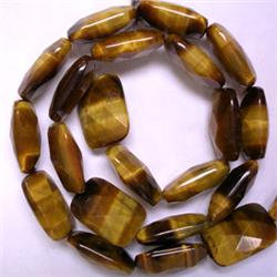 18x13 MM FACETED RECTANGULAR TIGER EYE STRAND - 16 INCHES