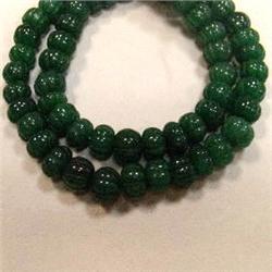 440 CTS CARVED GLASS FILLED ENHANCED EMERALD STRAND - TEMPORARY CLASP