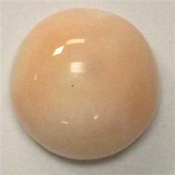 16.30 CTS NATURAL ITALIAN CORAL ROUND CABOCHON 15 MM