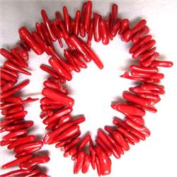 9-3 MM BAMBOO CORAL STRAND - 16 INCHES