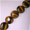 Image 1 : 18 MM COIN SHAPED TIGER EYE STRAND - 16 INCHES