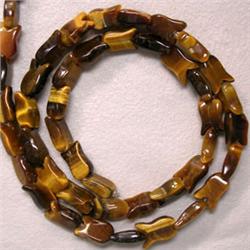 9x6 MM TULIP SHAPED TIGER EYE STRAND - 16 INCHES