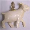 Image 1 : 25 CTS CARVED VINTAGE IVORY GOAT 37x30 MM