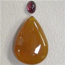 15 CTS MIXED LOT OF AGATE AND GARNET 31x15-6x4 MM - PERFECT FOR PENDANT