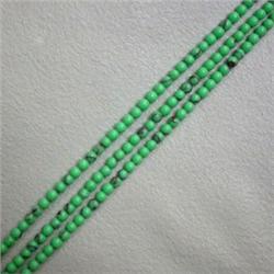 THREE STRANDS OF 2 MM STABILIZED TURQUOISE