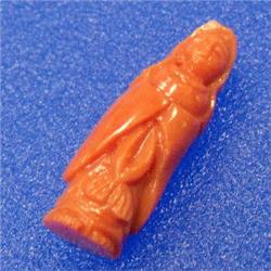 17 CTS CARVED ITALIAN CORAL FIGURINE 27x12 MM
