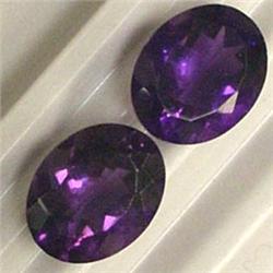 4.50 CTS PAIR OF OVAL AMETHYST 10x8 MM