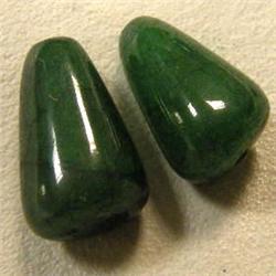 33.65 CTS TWO ENHANCED EMERALD BRIOLETTE