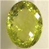 Image 1 : 38 CTS OVAL CHECKER BOARD GREEN GOLD (LEMON CITRINE) 22x18 MM