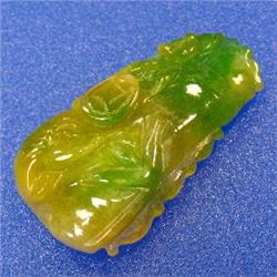 74 CTS CARVED JADE - TOP DRILLED