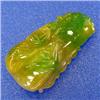 Image 1 : 74 CTS CARVED JADE - TOP DRILLED