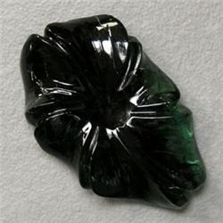 24.60 CTS CARVED TOURMALINE 30x19 MM