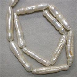 25x6 MM APPROX FRESHWATER PEARL STRAND - 16 INCHES