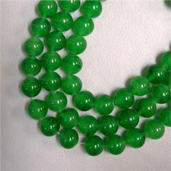 10 MM GREEN SIMULATED JADE STRAND - 16 INCHES
