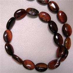 14x10 MM RED TIGER IRON STRAND - 16 INCHES