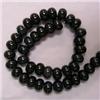 Image 1 : 14x10 MM BLACK STONE RONDELLE STRAND - 16 INCHES
