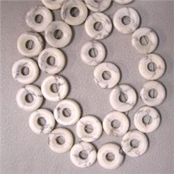 12 HOWLITE DONUT STRAND 16 INCHES