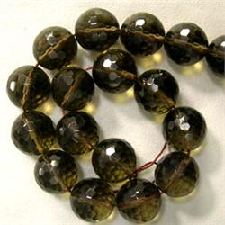 16 MM SMOKEY TOPAZ STRAND 16 INCHES