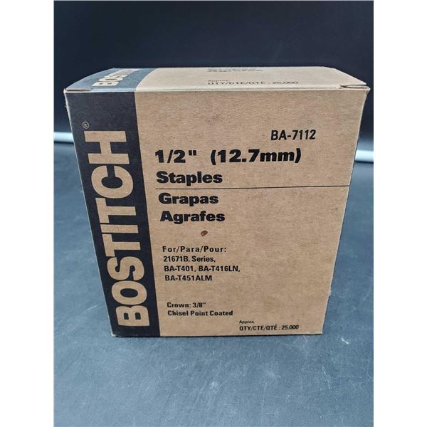 Bostitch .5in Staples (approx 25,000 qty)