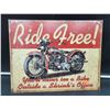 Image 1 : Ride Free Metal Sign