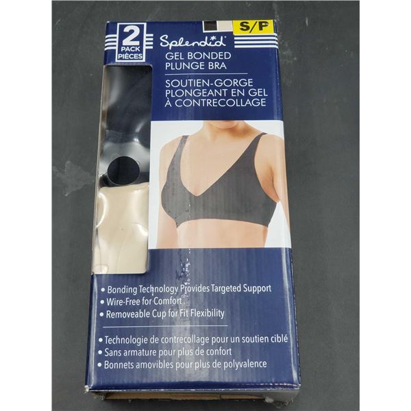 Splendid Gel Bonded Plunge Bra 2pk (size small)