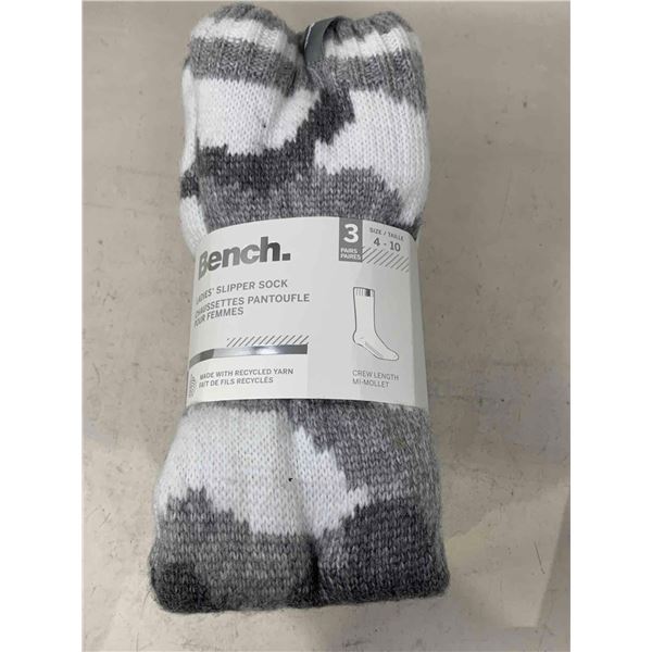 Bench Ladies Slipper Socks-3 pairs (size 4-10)