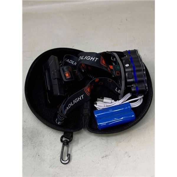 LED Headlamp with Case and Charger