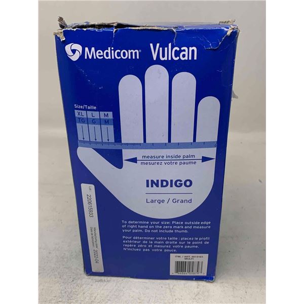 Medicom Vulcan Large General Purpose Indigo Colour Nitrile Gloves (150ct)