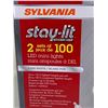 Image 2 : Sylvania Stay Lit 2 Sets of 100 Lights- Pure White