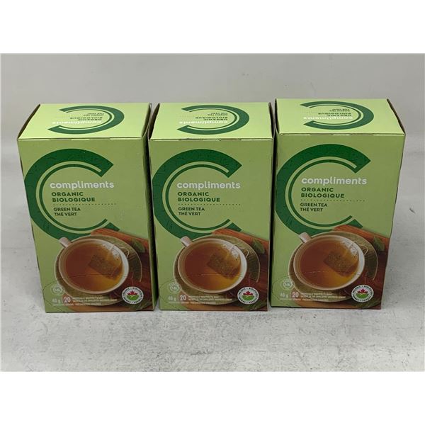 Compliments Organic Green Tea (3 x 20 Tea Bags)