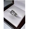 Image 2 : Princess Cut ,80 carat Solitaire Multi Stone double band .925 Silver Ring