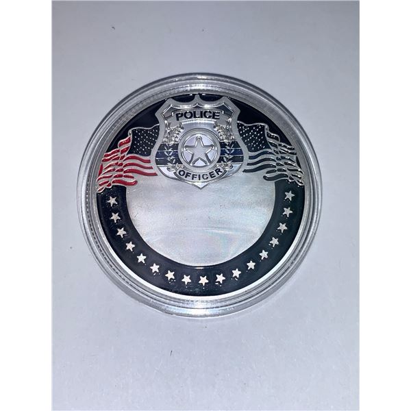 The Thin Blue Line To Serve And Protect NEW Cased Coin