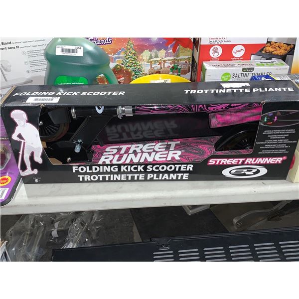 Street Runner Folding Kick Scooter w/ light up wheels