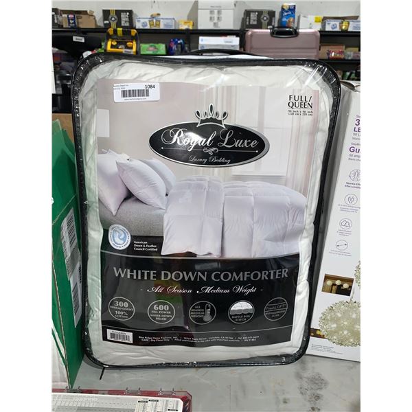 Royal Luxe Queen Size White Down Comforter
