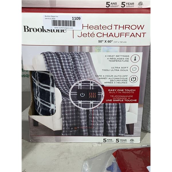 Brookstone Heated Throw 50"x60"