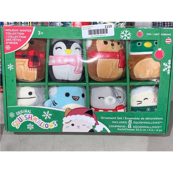 Squishmallows Plush Orniment Set 8pc