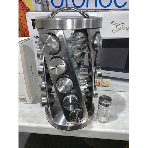 Spice Rack Glass And Stainless Steel