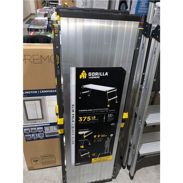 NEW Gorilla Fiberglass Ladder Slim Fold